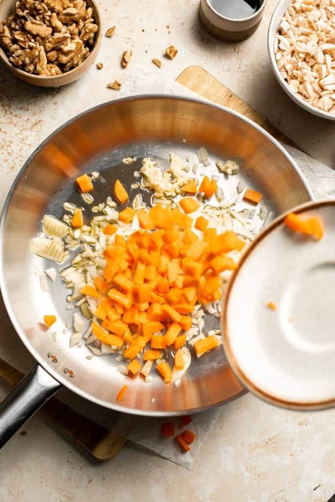 Vegetarian Meatloaf made with lentils, mushrooms, vegetables, and walnuts is hearty, flavorful, and satisfying with a sweet tangy glaze. | aheadofthyme.com