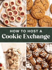 Learn how to host a cookie exchange party with easy planning tips, themes, invitations, setup ideas, and hosting tricks for a festive holiday cookie swap. | aheadofthyme.com