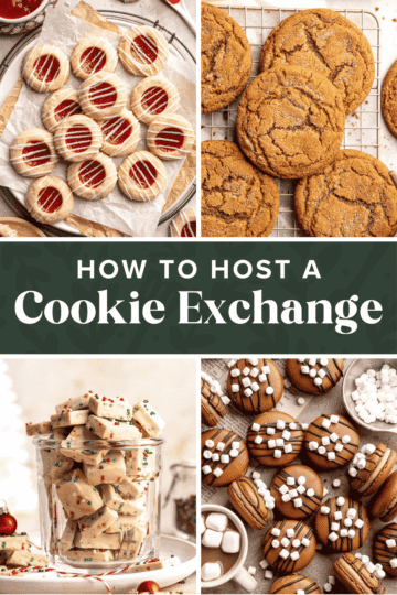 Learn how to host a cookie exchange party with easy planning tips, themes, invitations, setup ideas, and hosting tricks for a festive holiday cookie swap. | aheadofthyme.com
