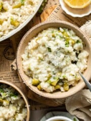 Creamy lemon asparagus risotto with Parmesan, bright spring flavors, and simple steps. Easy, elegant, and perfect for weeknight or entertaining meals. | aheadofthyme.com