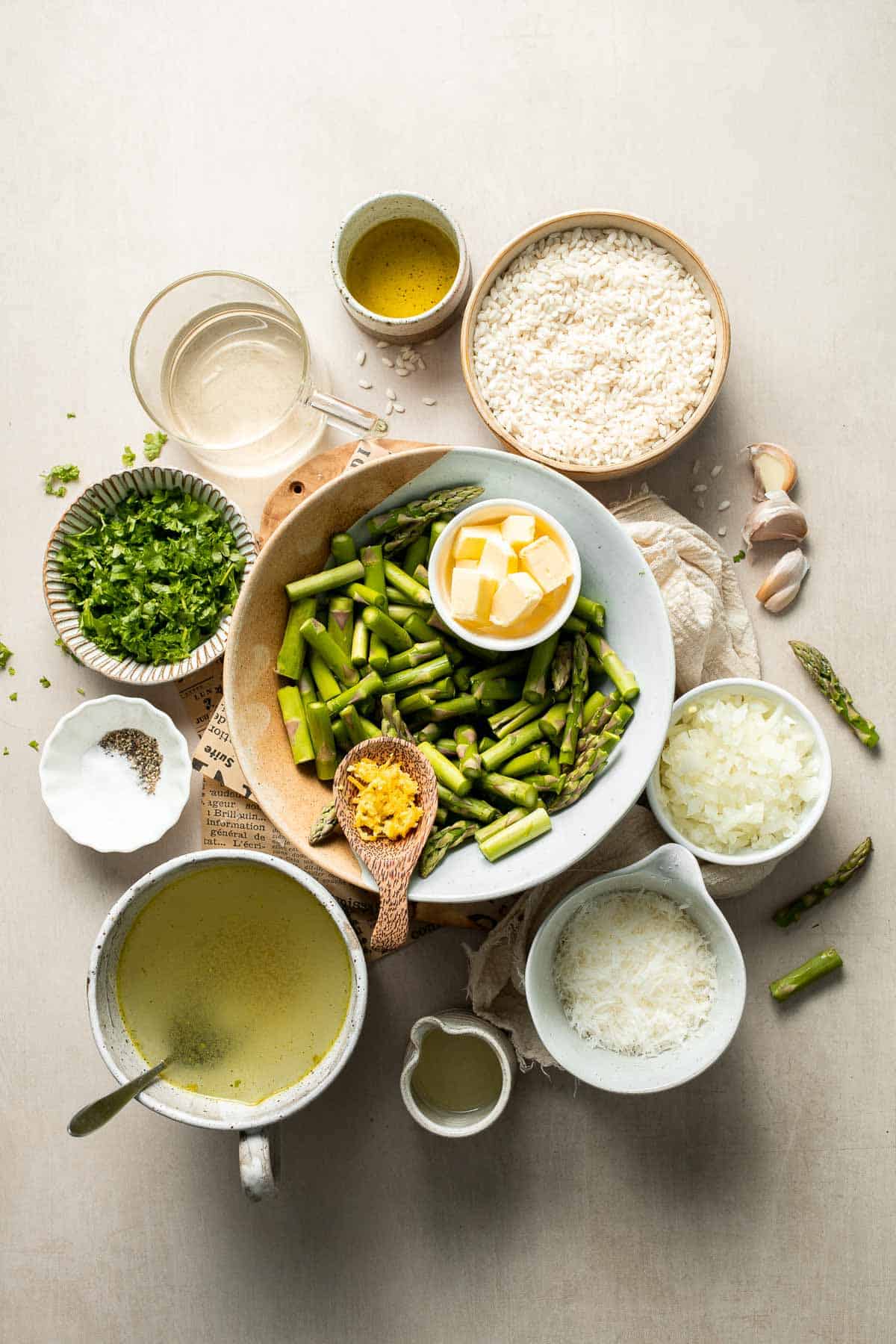 Creamy lemon asparagus risotto with Parmesan, bright spring flavors, and simple steps. Easy, elegant, and perfect for weeknight or entertaining meals. | aheadofthyme.com