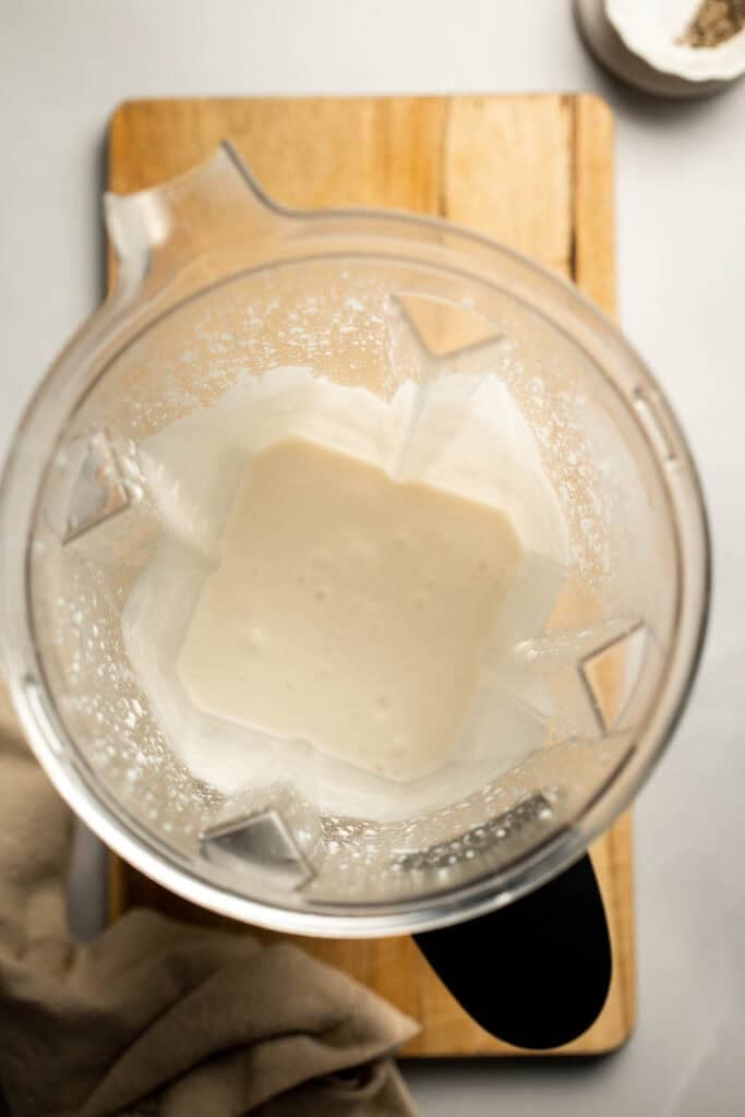 Creamy cottage cheese alfredo pasta made with simple ingredients, high protein, lighter than traditional alfredo, and ready in 20 minutes. | aheadofthyme.com