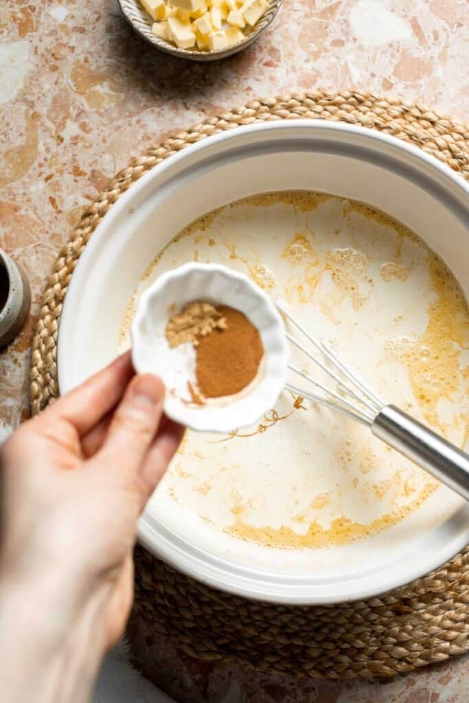 Overnight vanilla bean French toast casserole with buttery topping, perfect make ahead breakfast for holidays, brunch, and cozy weekends. | aheadofthyme.com