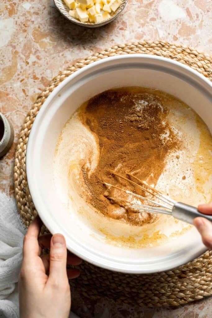 Overnight vanilla bean French toast casserole with buttery topping, perfect make ahead breakfast for holidays, brunch, and cozy weekends. | aheadofthyme.com