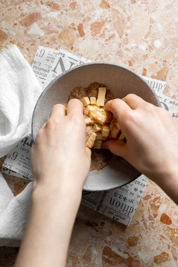 Overnight vanilla bean French toast casserole with buttery topping, perfect make ahead breakfast for holidays, brunch, and cozy weekends. | aheadofthyme.com