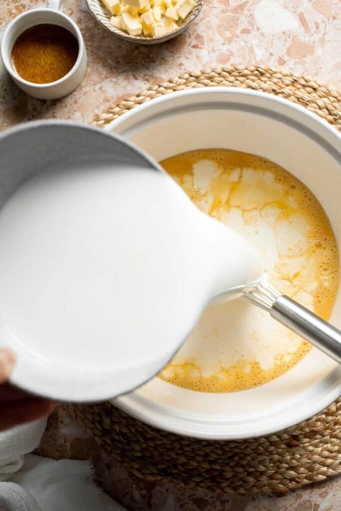 Overnight vanilla bean French toast casserole with buttery topping, perfect make ahead breakfast for holidays, brunch, and cozy weekends. | aheadofthyme.com